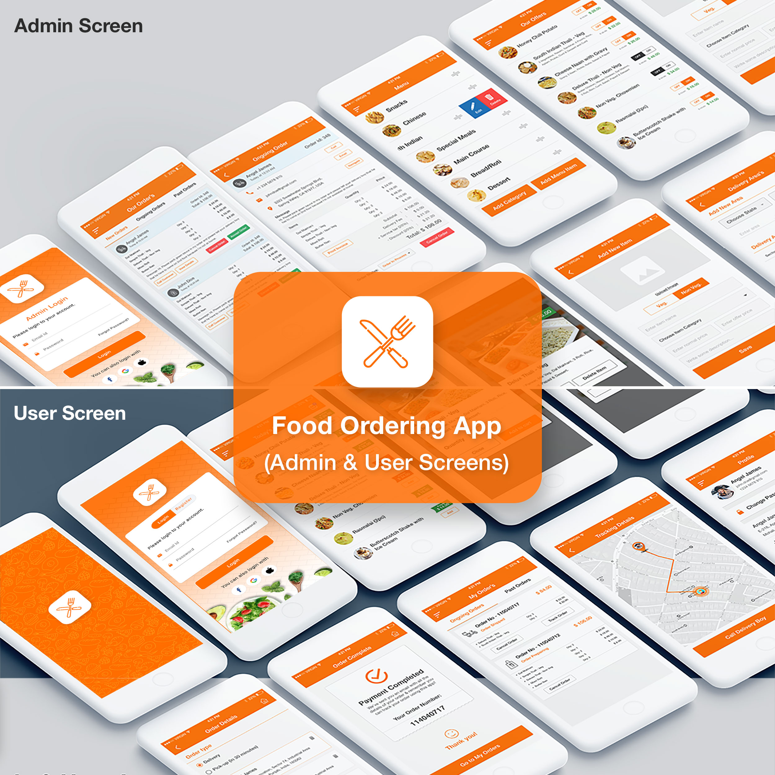 Food Ordering Admin & User