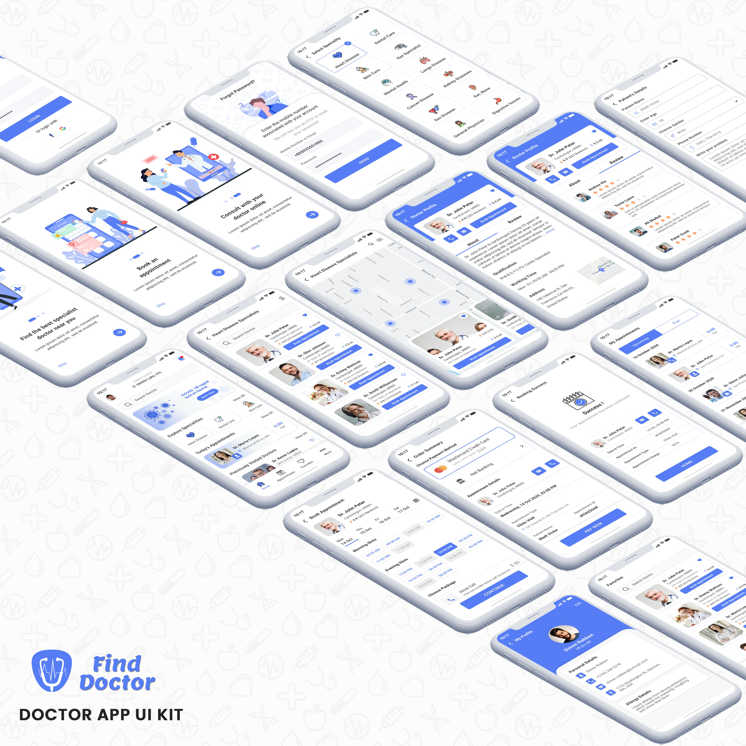 Book Doctor Appointment App UI Kit