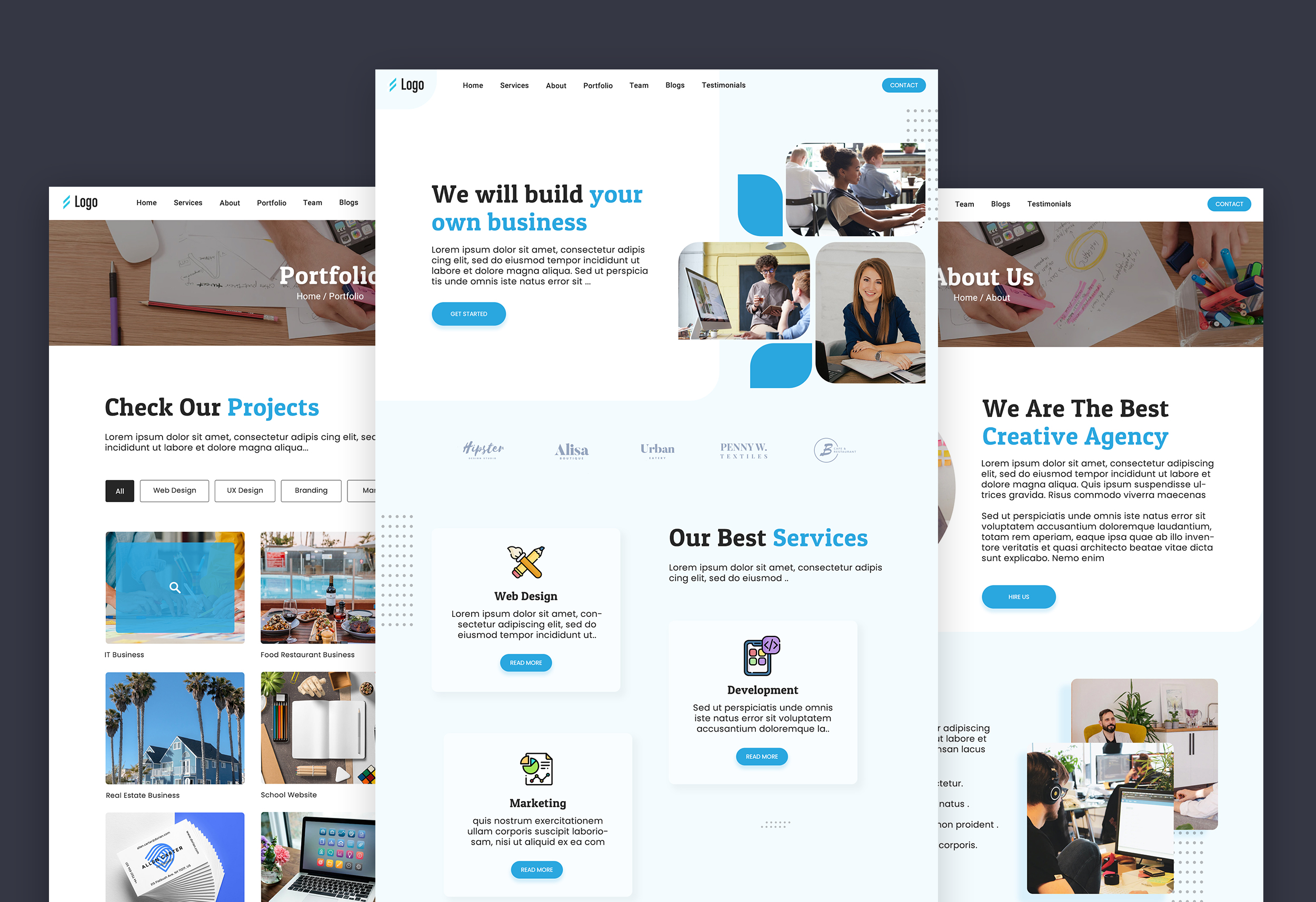 Business website template HTML